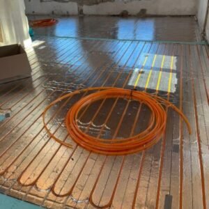 pohled na suchou skladbu podlahového topení