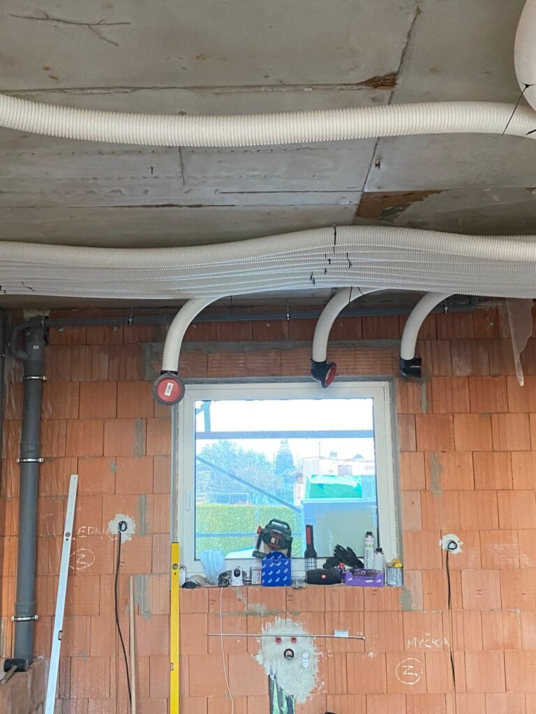 jiný pohled na rekuperaci v jedné z místností rodinného domu