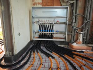 ukázka připojení podlahového topení