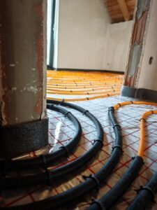 natáhnuté podlahové topení